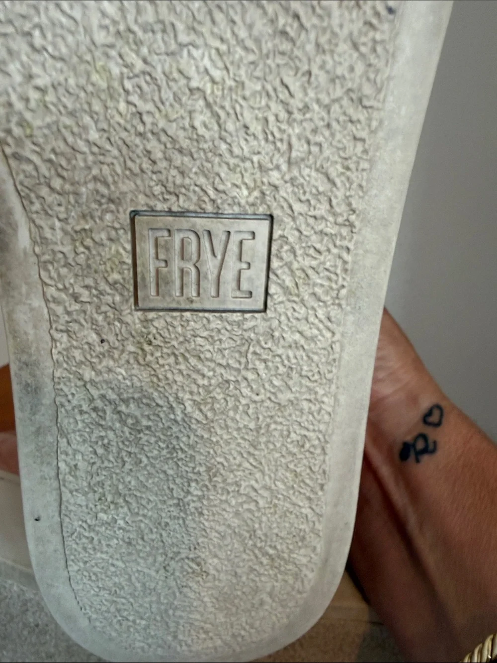 Frye Cognac Leather High-Top Zip Sneakers